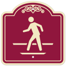 Pedestrian Crossing With Symbol Décor Sign Pedestrian Crossing With Symbol Décor Sign