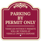 Parking By Permit Only Vehicles Without Permits Will Be Towed Décor Sign Parking By Permit Only Vehicles Without Permits Will Be Towed Décor Sign