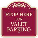 Stop Here For Valet Parking Décor Sign Stop Here For Valet Parking Décor Sign