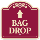 Bag Drop Up Arrow Décor Sign Bag Drop Up Arrow Décor Sign