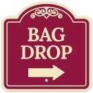 Bag Drop Right Arrow Décor Sign Bag Drop Right Arrow Décor Sign