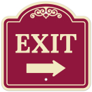 Exit With Right Arrow Décor Sign Exit With Right Arrow Décor Sign