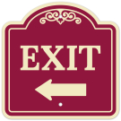 Exit With Left Arrow Décor Sign Exit With Left Arrow Décor Sign