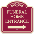 Funeral Home Entrance Right Arrow Décor Sign Funeral Home Entrance Right Arrow Décor Sign