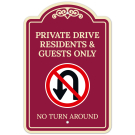 Private Drive Residents And Guests Only No Turn Around Décor Sign Private Drive Residents And Guests Only No Turn Around Décor Sign