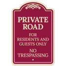 Private Road For Residents And Guests Only No Trespassing Décor Sign Private Road For Residents And Guests Only No Trespassing Décor Sign