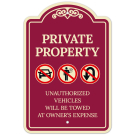 Private Property Unauthorized Vehicles Towed With No Cars No Solicitors Décor Sign Private Property Unauthorized Vehicles Towed With No Cars No Solicitors Décor Sign