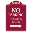 No Parking Between Signs With Right Arrow Décor Sign No Parking Between Signs With Right Arrow Décor Sign