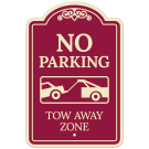 No Parking Tow Away Zone Décor Sign No Parking Tow Away Zone Décor Sign