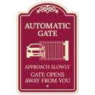 Automatic Gate Approach Slowly Gate Opens Away From You Décor Sign Automatic Gate Approach Slowly Gate Opens Away From You Décor Sign