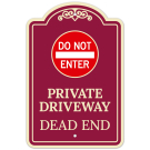 Private Driveway Dead End Décor Sign Private Driveway Dead End Décor Sign