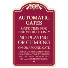 Automatic Gates Gate Timed For One Vehicle Only Décor Sign Automatic Gates Gate Timed For One Vehicle Only Décor Sign