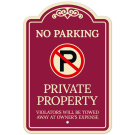 Private Property Violators Towed Away At Owner Expense Décor Sign Private Property Violators Towed Away At Owner Expense Décor Sign