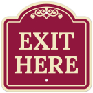 Exit Here Décor Sign Exit Here Décor Sign