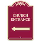 Church Entrance Left Arrow Décor Sign Church Entrance Left Arrow Décor Sign
