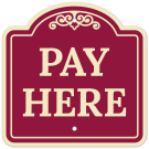 Pay Here Décor Sign Pay Here Décor Sign