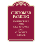 Customer Parking Décor Sign, (SI-73497) Customer Parking Décor Sign, (SI-73497)