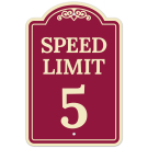 Speed Limit 5 Mph Décor Sign Speed Limit 5 Mph Décor Sign