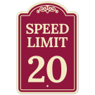 Speed Limit 20 Mph Décor Sign Speed Limit 20 Mph Décor Sign