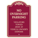No Overnight Parking Violators Towed Away At Vehicle Owner's Expense Décor Sign No Overnight Parking Violators Towed Away At Vehicle Owner's Expense Décor Sign