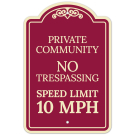 Private Community No Trespassing Speed Limit 10 Décor Sign Private Community No Trespassing Speed Limit 10 Décor Sign