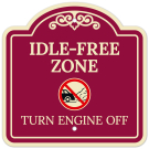 Idle Free Zone Turn Engine Off Décor Sign Idle Free Zone Turn Engine Off Décor Sign