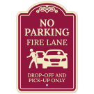 No Parking Fire Lane Dropoff And Pickup Only Décor Sign No Parking Fire Lane Dropoff And Pickup Only Décor Sign