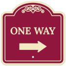One Way With Right Arrow Décor Sign One Way With Right Arrow Décor Sign
