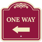 One Way With Left Arrow Décor Sign One Way With Left Arrow Décor Sign