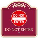 Do Not Enter With Symbol Décor Sign Do Not Enter With Symbol Décor Sign