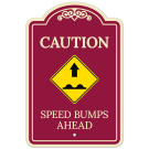 Caution Speed Bumps Ahead Décor Sign Caution Speed Bumps Ahead Décor Sign
