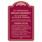 No Trespassing No Loitering No Public Parking Parking Rules Décor Sign No Trespassing No Loitering No Public Parking Parking Rules Décor Sign