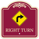 Right Turn Allowed Décor Sign Right Turn Allowed Décor Sign