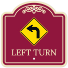 Left Turn Allowed Décor Sign Left Turn Allowed Décor Sign