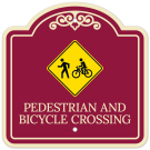 Pedestrian And Bicycle Crossing Décor Sign Pedestrian And Bicycle Crossing Décor Sign