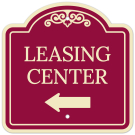 Leasing Center With Left Arrow Décor Sign Leasing Center With Left Arrow Décor Sign