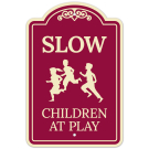 Slow Children At Play With Childrens Graphic Décor Sign Slow Children At Play With Childrens Graphic Décor Sign