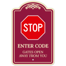 Stop Enter Code Gates Open Away From You Décor Sign Stop Enter Code Gates Open Away From You Décor Sign