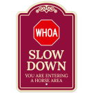 WHOA Slow Down You Are Entering A Horse Area Décor Sign WHOA Slow Down You Are Entering A Horse Area Décor Sign
