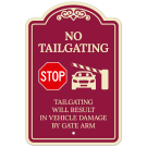 Stop No Tailgating Tailgating Will Result In Vehicle Damage By Gate Arm Décor Sign Stop No Tailgating Tailgating Will Result In Vehicle Damage By Gate Arm Décor Sign