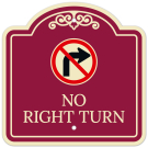 No Right Turn Décor Sign No Right Turn Décor Sign