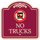 No Trucks With Décor Sign No Trucks With Décor Sign