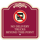 No Delivery Trucks Beyond This Point With Symbol Décor Sign No Delivery Trucks Beyond This Point With Symbol Décor Sign