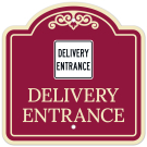 Delivery Entrance With Symbol Décor Sign Delivery Entrance With Symbol Décor Sign
