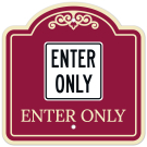 Enter Only With Symbol Décor Sign Enter Only With Symbol Décor Sign