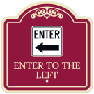 Enter To The Left With Left Arrow Décor Sign Enter To The Left With Left Arrow Décor Sign