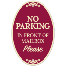 No Parking In Front Of Mailbox Decor Sign No Parking In Front Of Mailbox Decor Sign