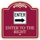 Enter To The Right With Right Arrow Décor Sign Enter To The Right With Right Arrow Décor Sign