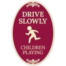 Drive Slowly Children Playing Decor Sign, (SI-73902) Drive Slowly Children Playing Decor Sign, (SI-73902)