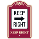 Keep Right With Right Arrow Décor Sign Keep Right With Right Arrow Décor Sign